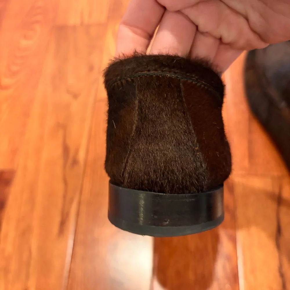 Dries Van Noten Dark Brown Haircalf Loafers - Picture 7 of 10